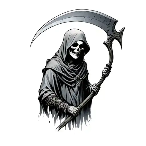 Soul Reaper Holding A Scythe