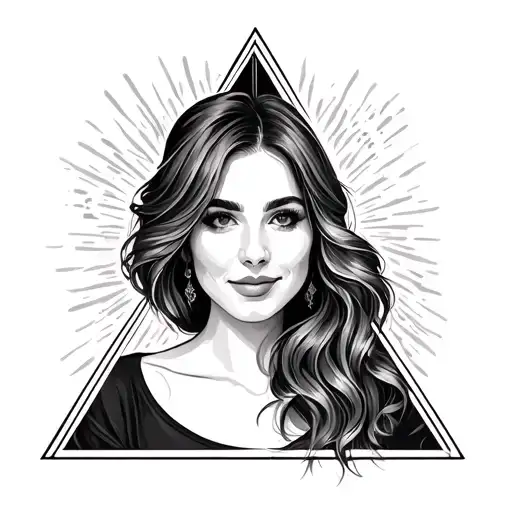 Picture Of My Wife Inside A Triangle Design Inspired