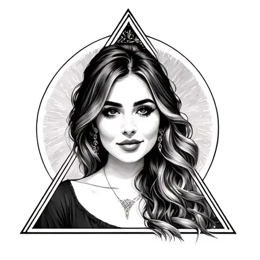 Picture Of My Wife Inside A Triangle Design Inspired