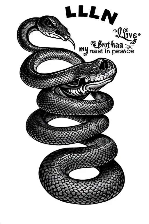 Lln On A Long Snake With The Words Long Live My Brotha Nate Rest In Peace