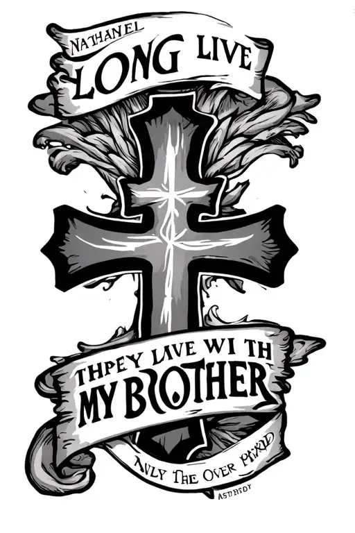 Nathanel Byrd Long Live My Brother With The Over Laped Crosses