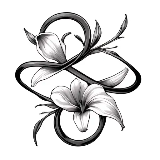 Infinity Symbol And Cala Lily
