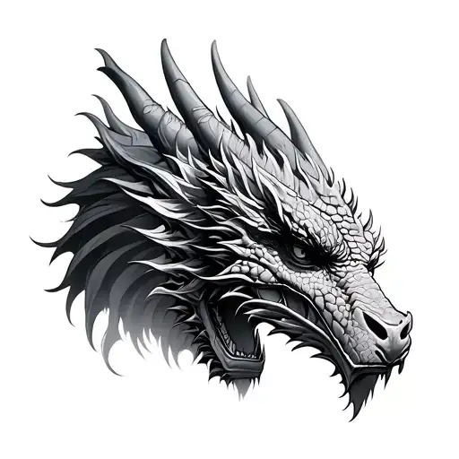 3 Dragon Heads Looking