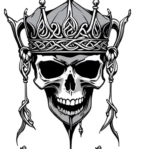 Celtic Skull With Crown