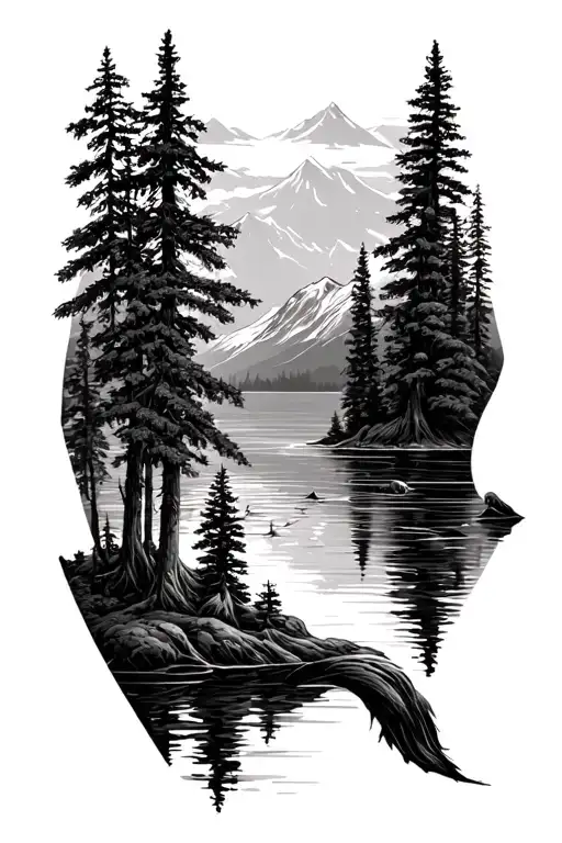 Alaska Nature Tatoo Idea
