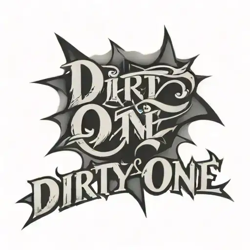 Lettering Tattoo That Reads Dirty One