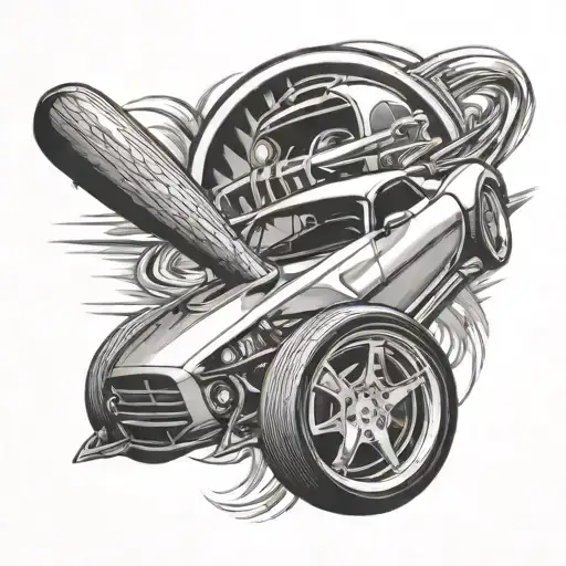 A Baseball Bat Morphing Into A Sleek Sports Car