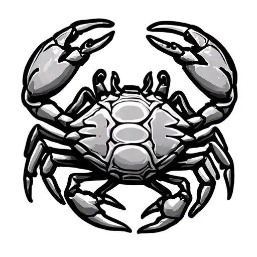 Intricate Celtic Knot Style Crab In Black And White Line Drawn