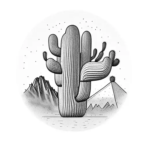 Cactus With Mountain View