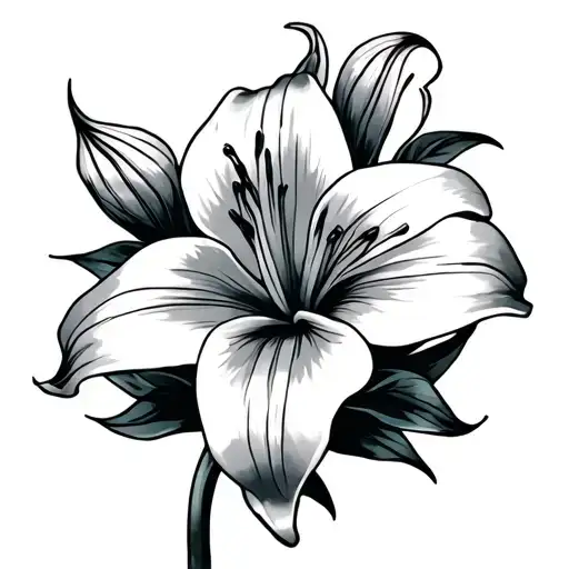 Lily Flower With Gemini Sign