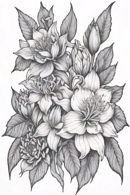 Larkspur Flowers And Water Lily