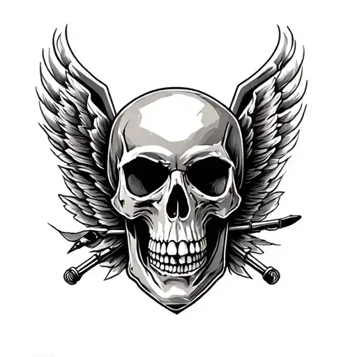 Skull And Motorcycle