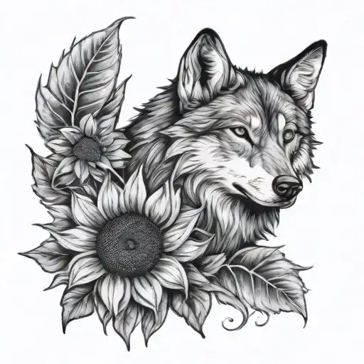 Half Wolf Half Sunflower