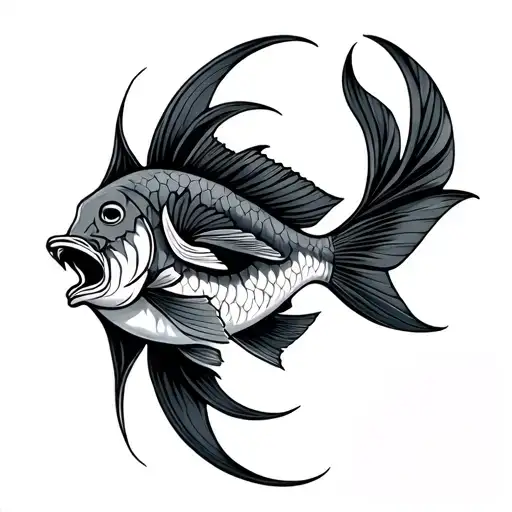 A Tribal Design Incorporating Pisces And Masculinity