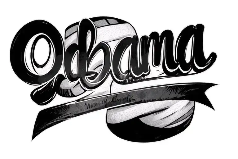 Obama Word With Background