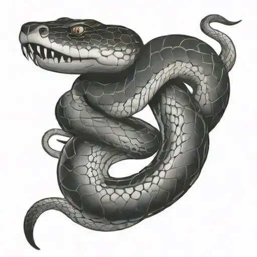 Snake Biting It's Own Tail Wrapped