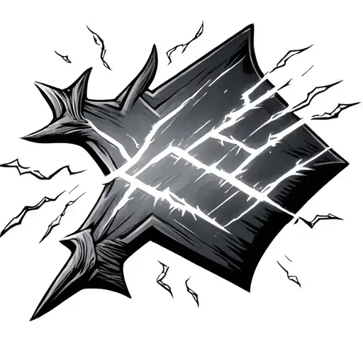 Arrow With Lightning Surrounding It