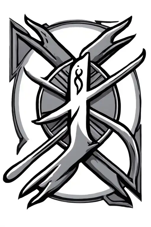 Firefighter & Paramedic Symbol Intertwined