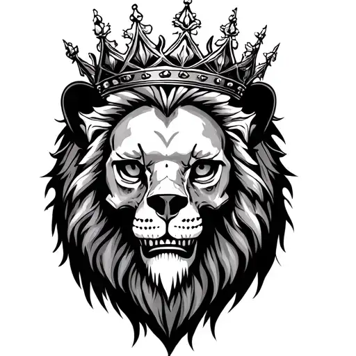 Skull Lion With Crown