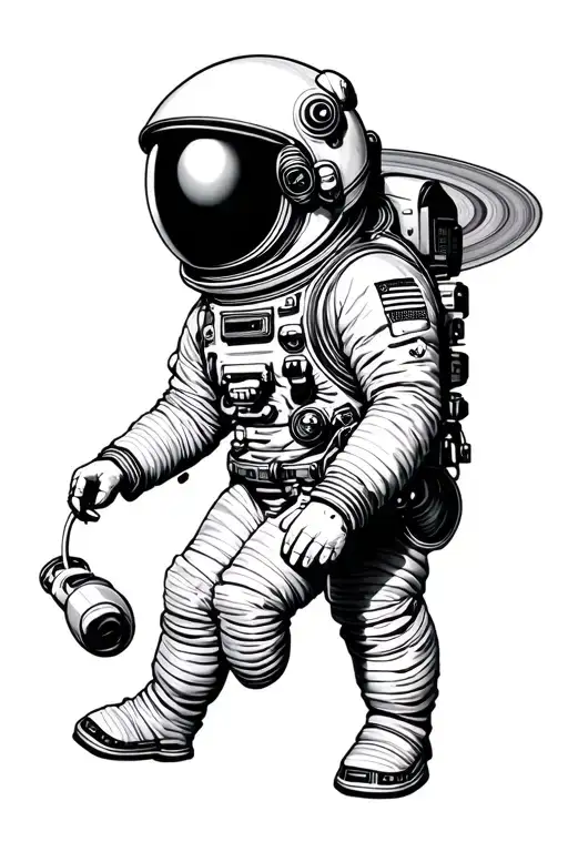 Tortigas Astronaut In Saturn