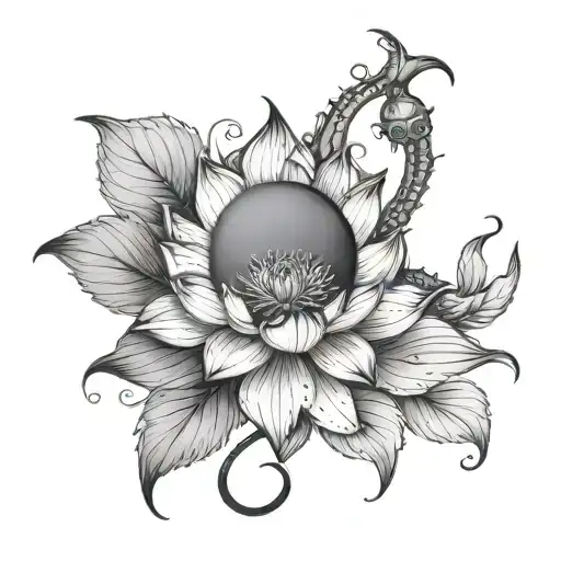 Can You Make A Subtile Lotus Spine Tatoo And A New Moon And The Leo Zodiac Sign