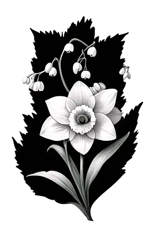 Daffodil And Lily Of The Valley Flower