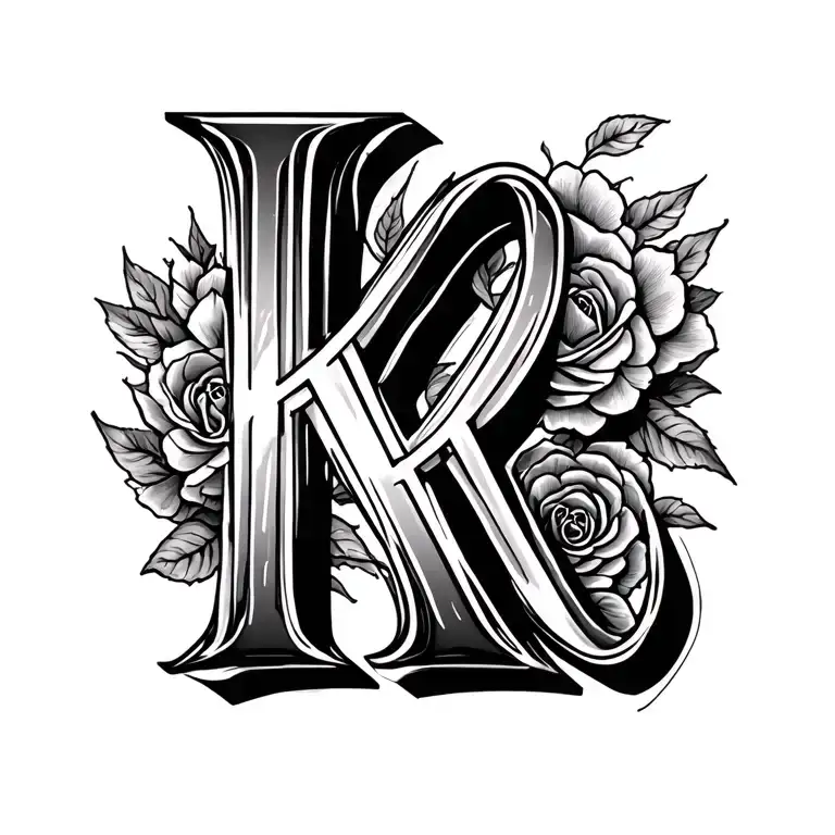 Love Forever K K Name Letter