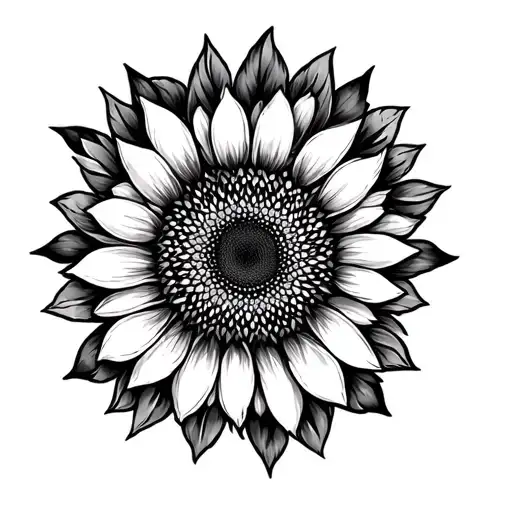 Mandala Sunflower Blooming