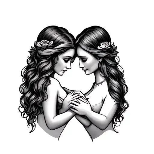 Mother Tattoo For Mom Passed Away Holding Hands