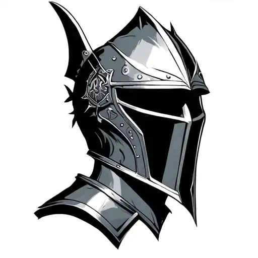 Dark Protective Knight Helmet