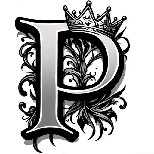 Letter P With A Crown