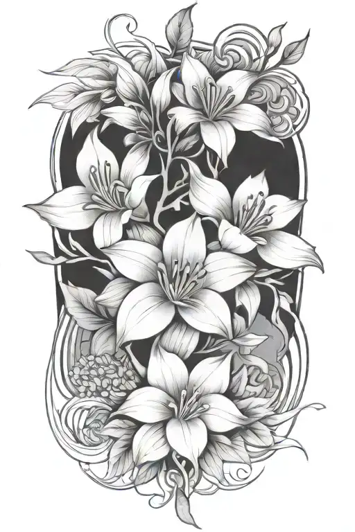 Floral Nature Inspired Tattoo Featuring