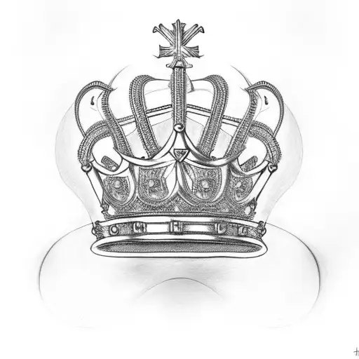 Scottish Crown With Throns On Bottom