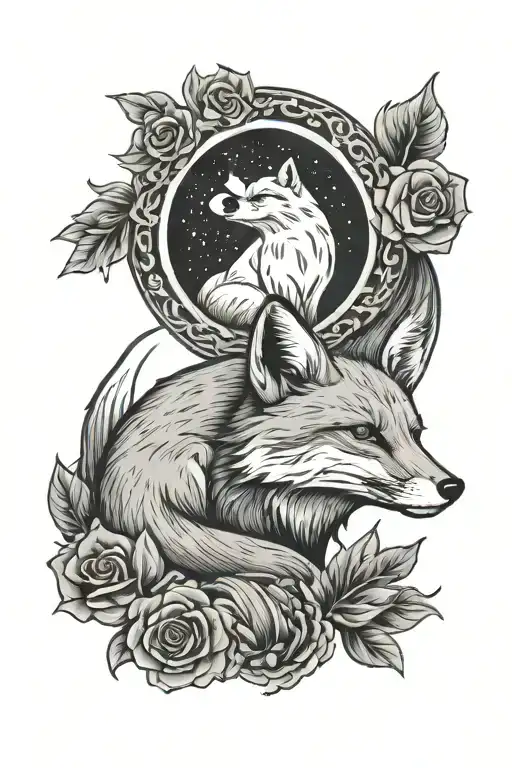 Fox And Moon