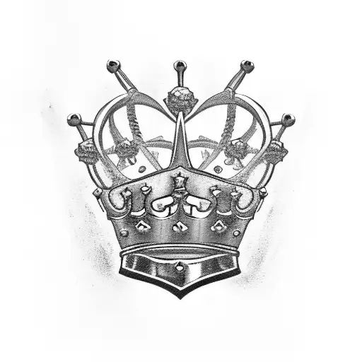Scottish Crown With Thorns On Bottom