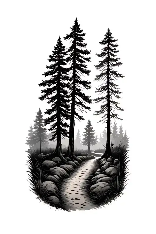 Dirt Road In Forest