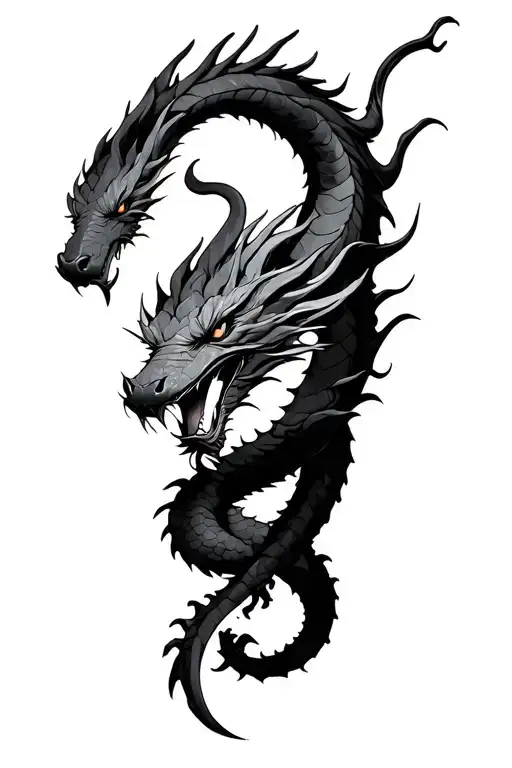 Dragon That Wraps The Caviar Of The Leg With His Body Around