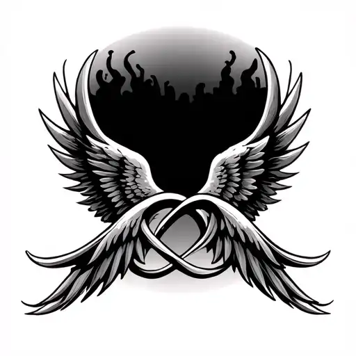 Infinity Symbol With Wings On Top