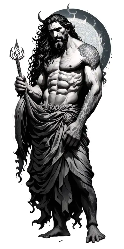 Mythical God Holding