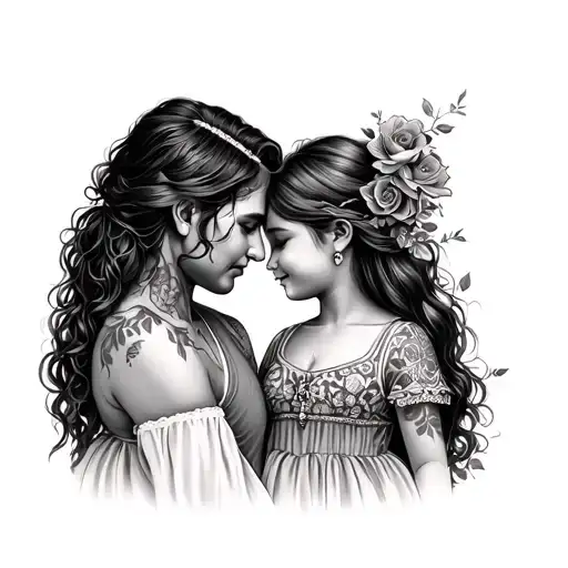 Tattoo For A Man Representing Love For His 2 Daughters Called Ivy And Rosy