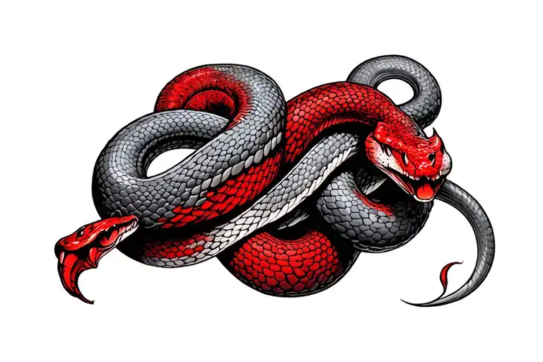 Red Snake Wrapped