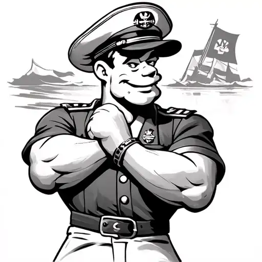 Popeye As A Naval Military Guy
