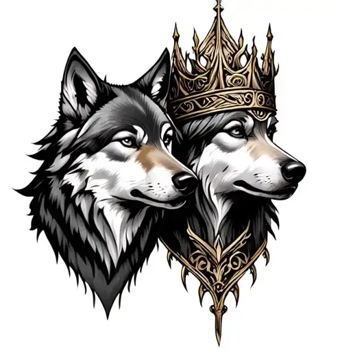 Matching Wolf King And Queen Couples