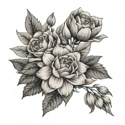 April And June Birth Flower Bouquet