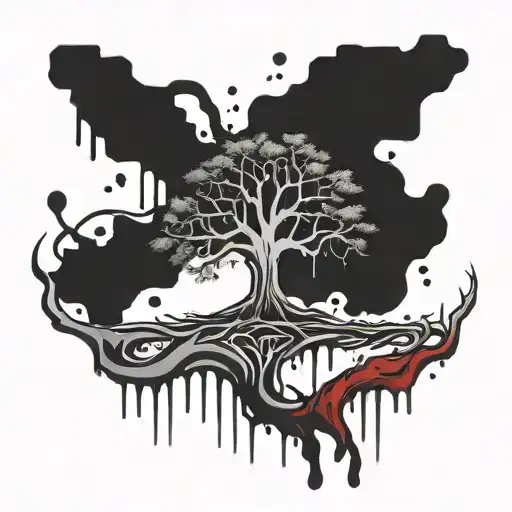 Tree Of Liberty With Blood Dripping