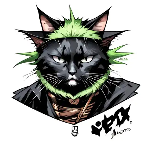 Black Cat Looks Like Roronoa Zoro One Piece