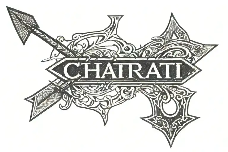 An Arrow With The Word Chati Forming The Body Of The Arrow