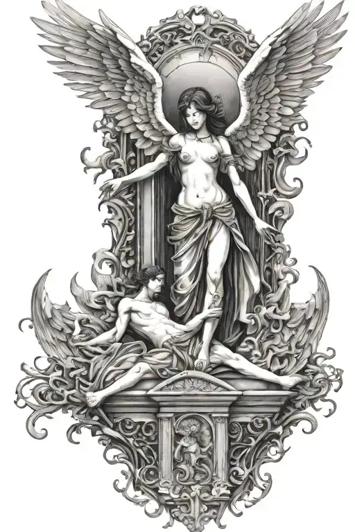 Fallen Angel Guarding Gates Of Hell You Dreaming When