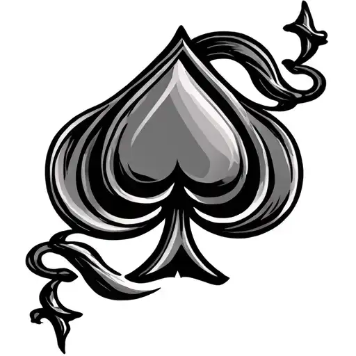 Spade Symbol Intertwined