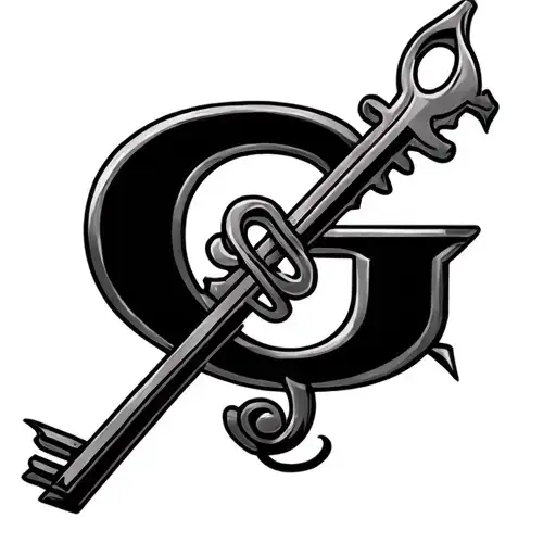 Music Key With The Letter G Incorporated In Homage